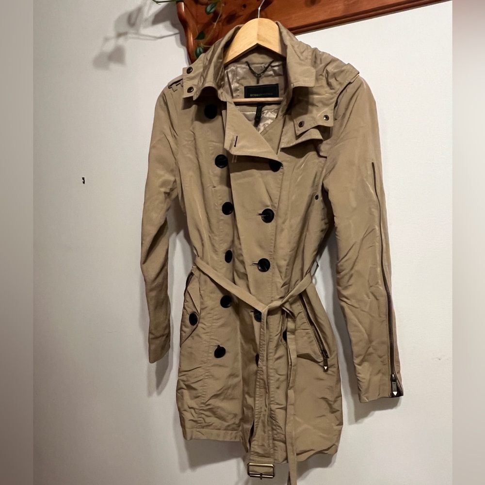 BCBG Women's Tan Trench Coat